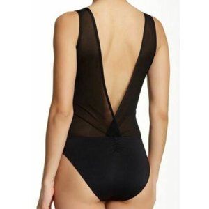 Lelia Sheer Cross Over Back Ruched